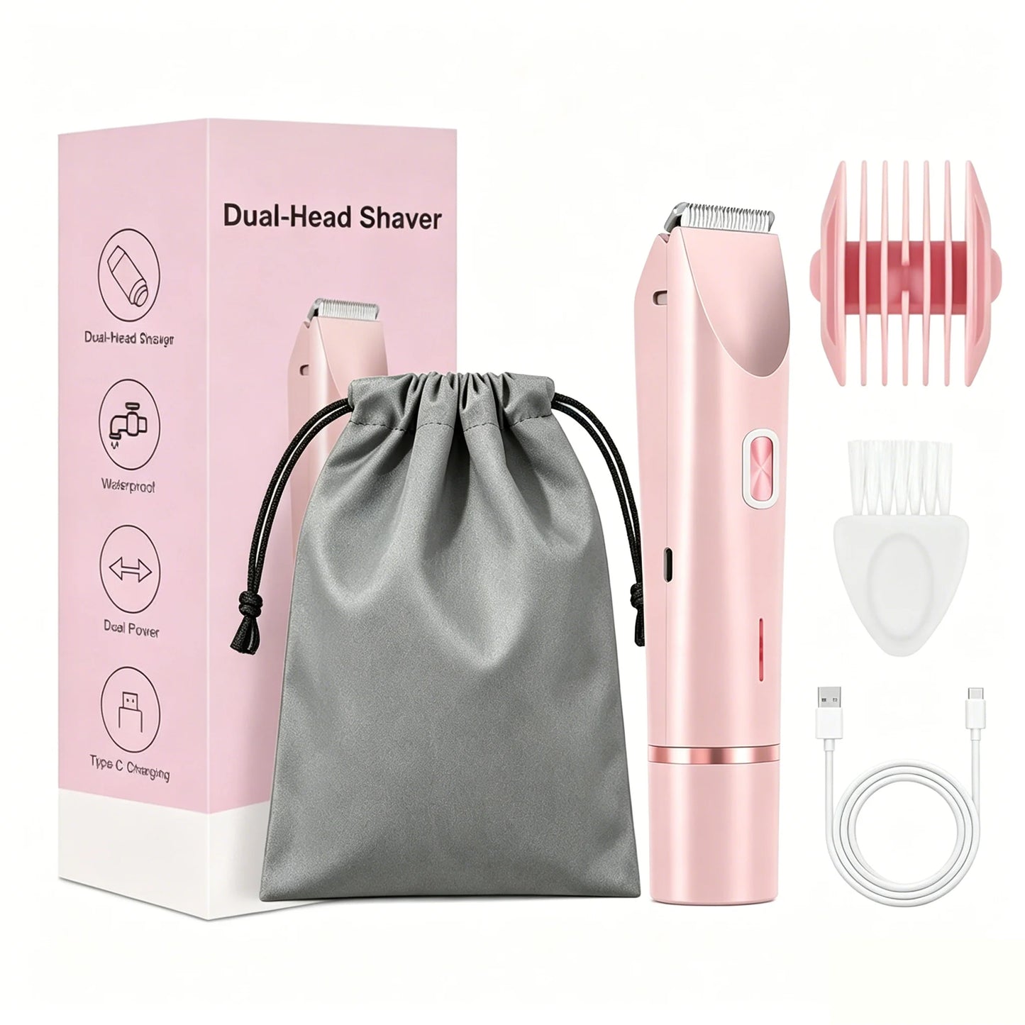 Electric Shaver for Woman Double Head Dual Purpose.