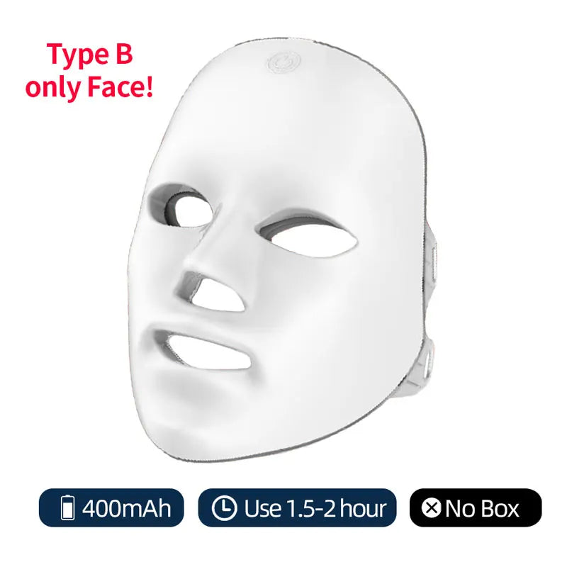 Wireless 7-Color LED Face and Neck Therapy Mask.